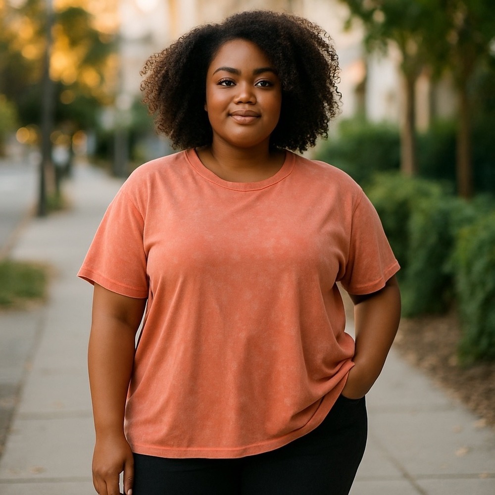Torrid Sleep Plus Size 2 Coral Mineral Wash T-Shirt Short Sleeve Top